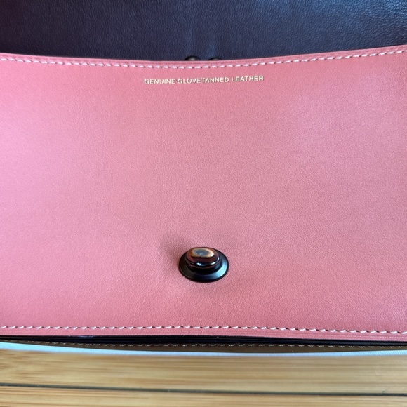 Coach Dinky in Pewter/Melon Bordeaux Colorblock Crossbody - Picture 6 of 9